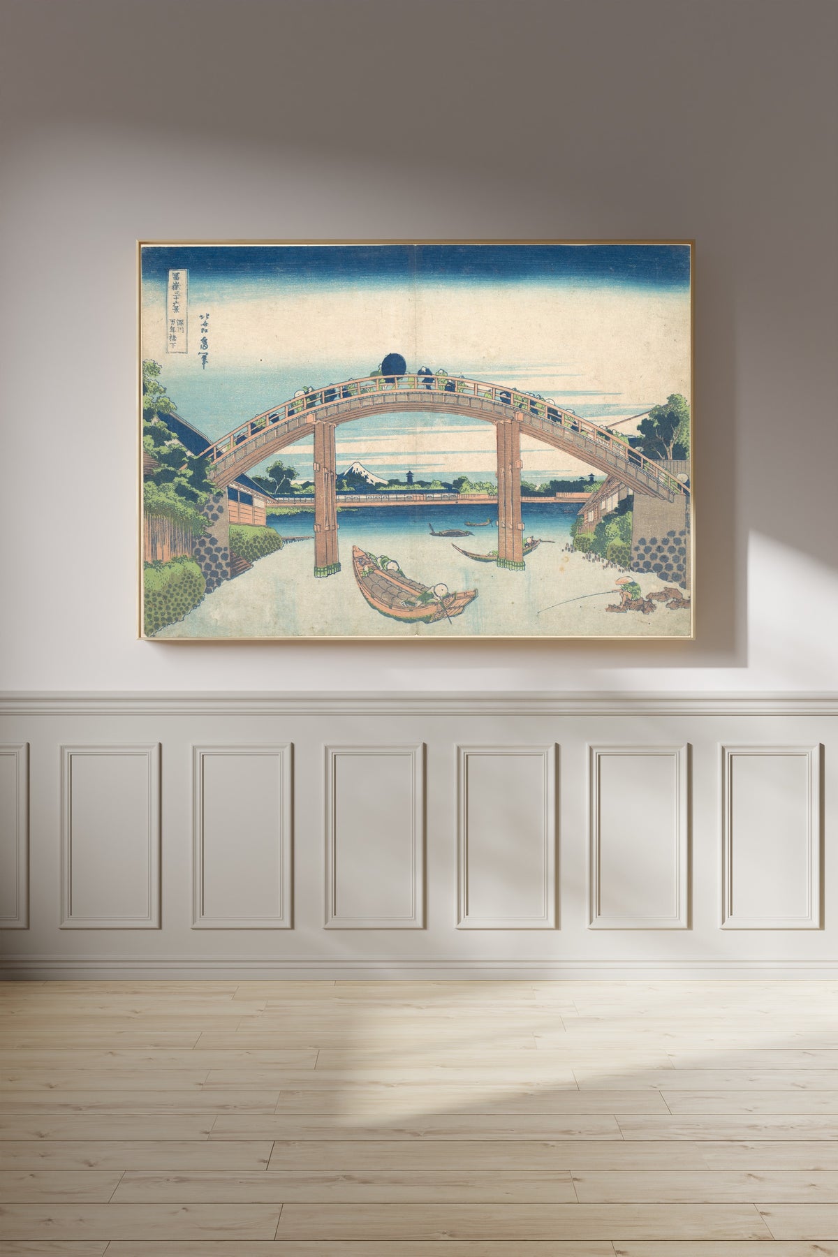 Katsushika Hokusai — Thirty-six Views of Mount Fuji: Under the Mannen Bridge at Fukagawa | Japanese Woodblock Print (Ukiyo-e)