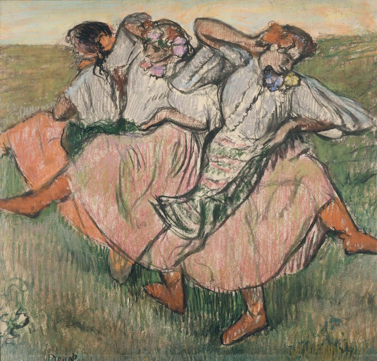 Edgar Degas — Three Dancers in Ukrainian Dress | Fine Art Print