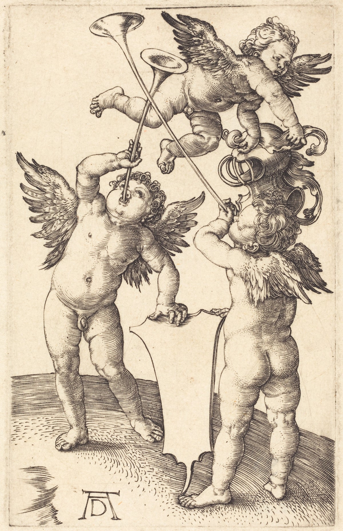 Albrecht Dürer — Three Genii | Engraving Print