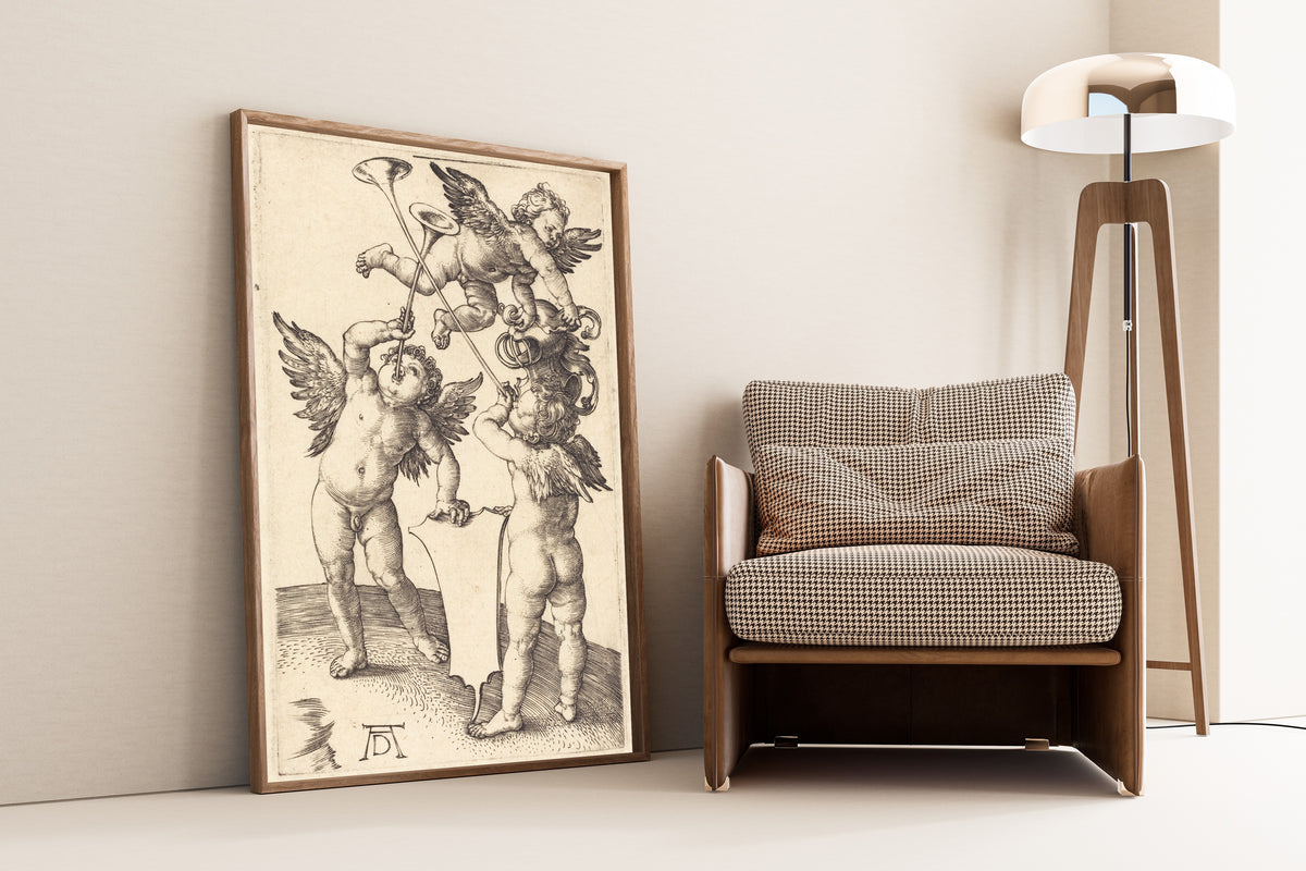 Albrecht Dürer — Three Genii | Engraving Print