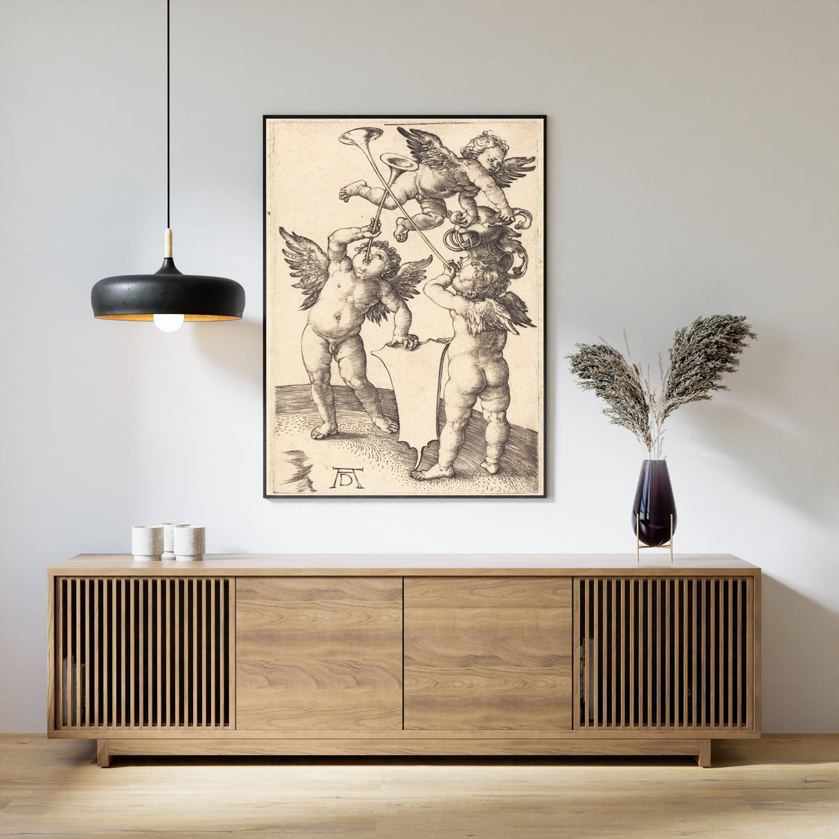 Albrecht Dürer — Three Genii | Engraving Print