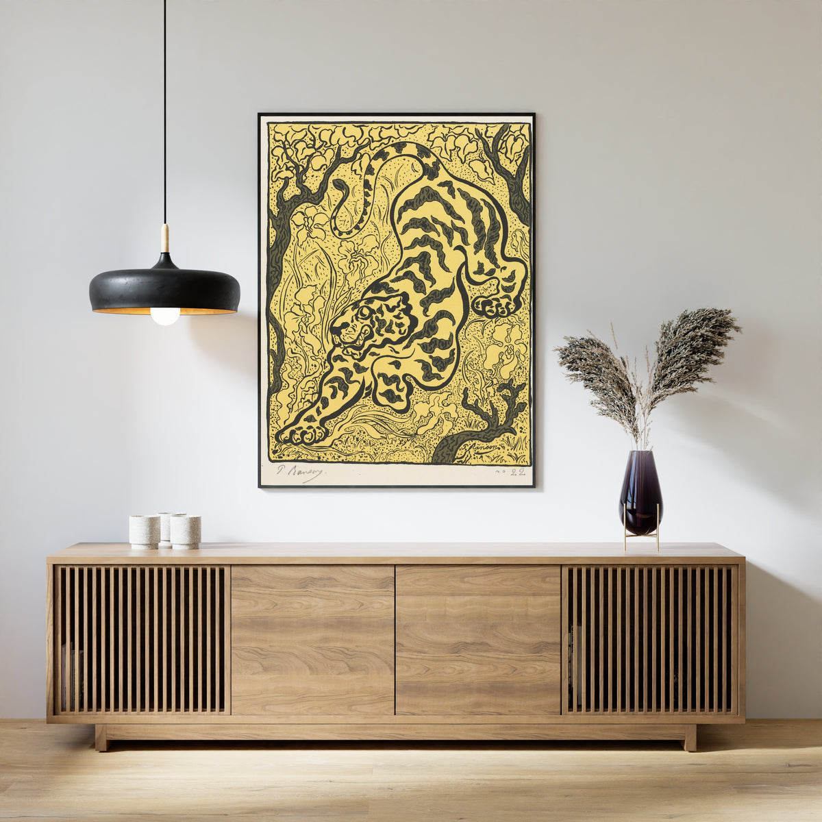 Paul Ranson — Tiger in the Jungle | Art Nouveau Woodcut Print