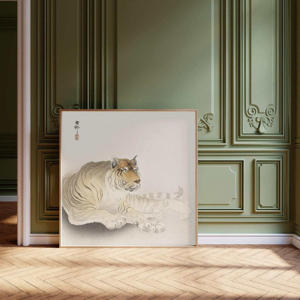 Ohara Koson — Tiger | Japanese Bird & Flower Woodblock Print