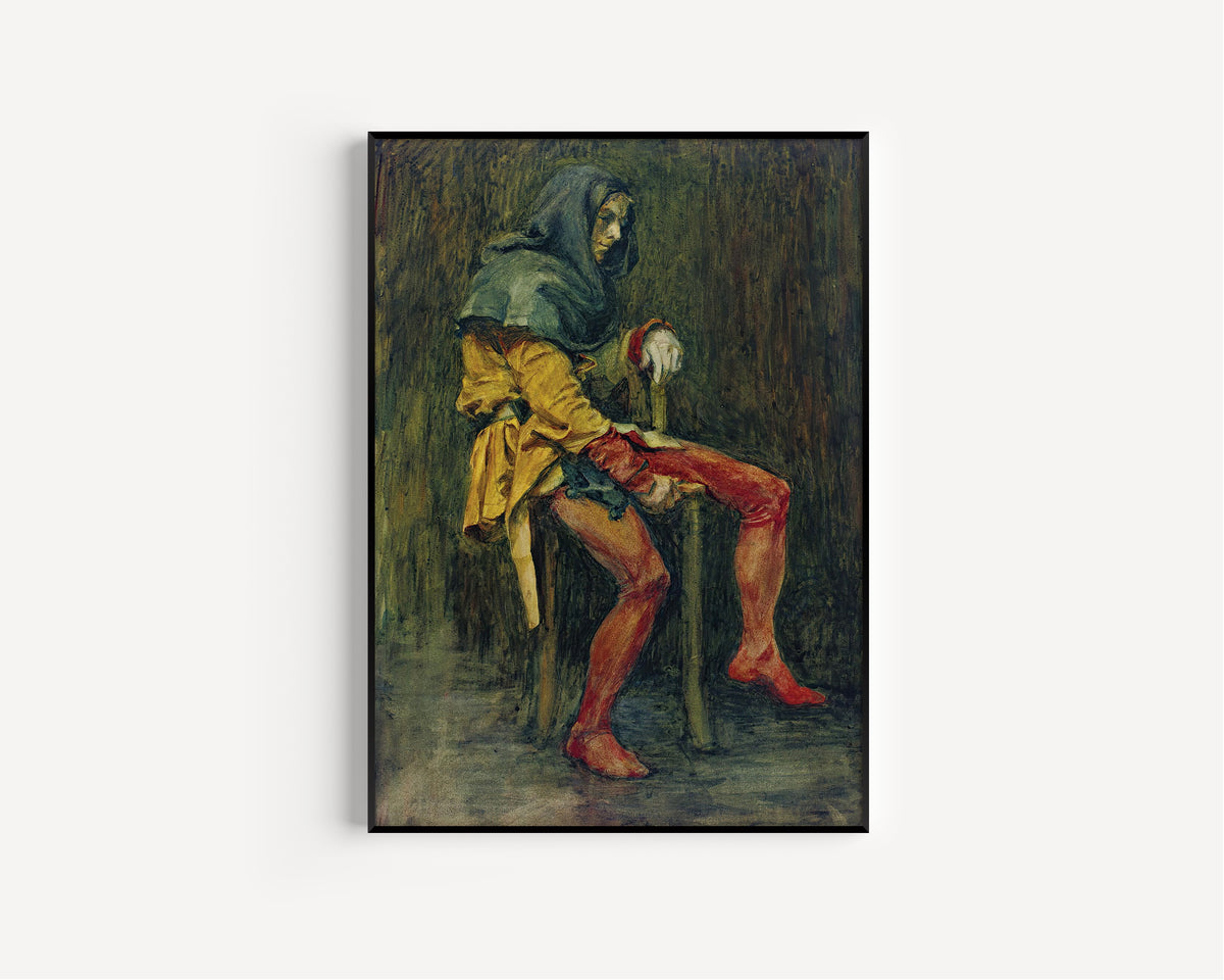 John William Waterhouse — Touchstone, the Jester | Pre-Raphaelite Art Print