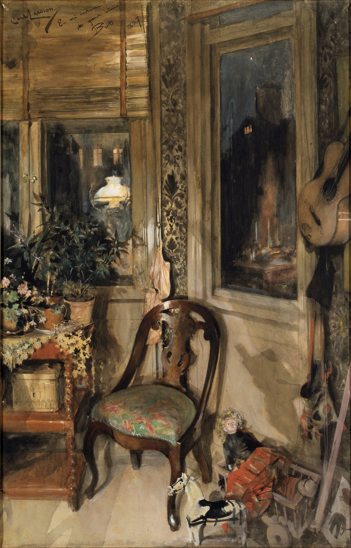 Carl Larsson — Toys in the Corner | Swedish Watercolour Print