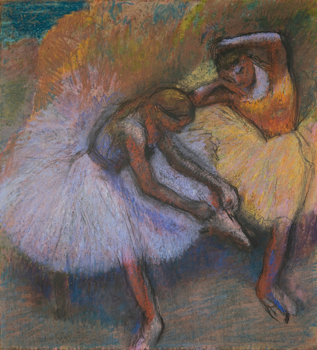 Edgar Degas — Two Dancers (Tying a Slipper) | Fine Art Print
