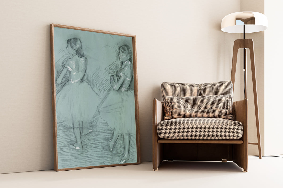 Edgar Degas — Two Dancers on Green Paper | Fine Art Print