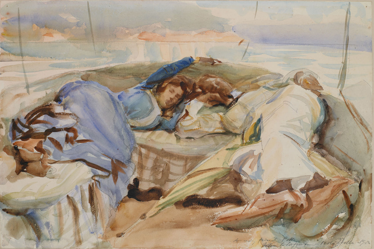 John Singer Sargent — Two Figures in a Boat, Isola Bella, Italy | Fine Art Print