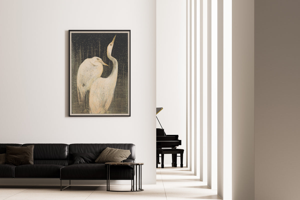 Theo van Hoytema — Two Great Egrets | Art Nouveau Print