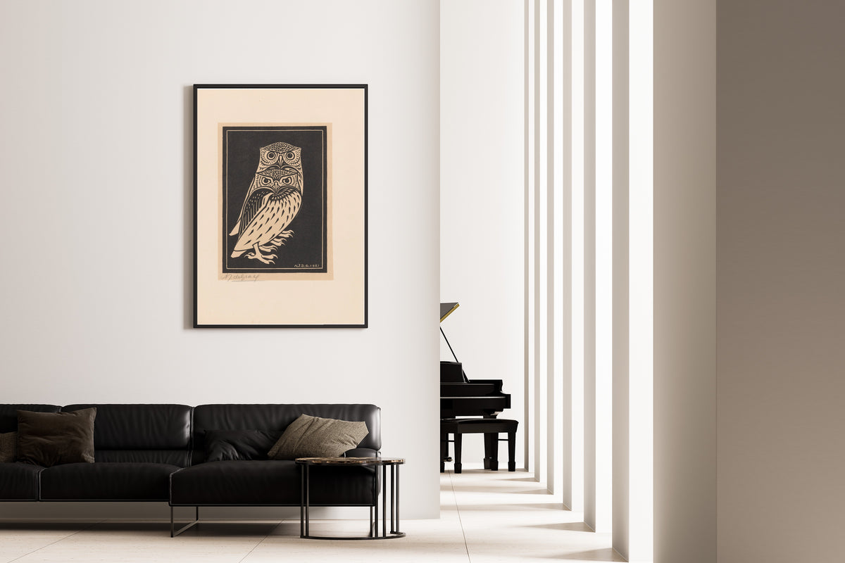 Julie de Graag — Two Owls | Woodcut Print