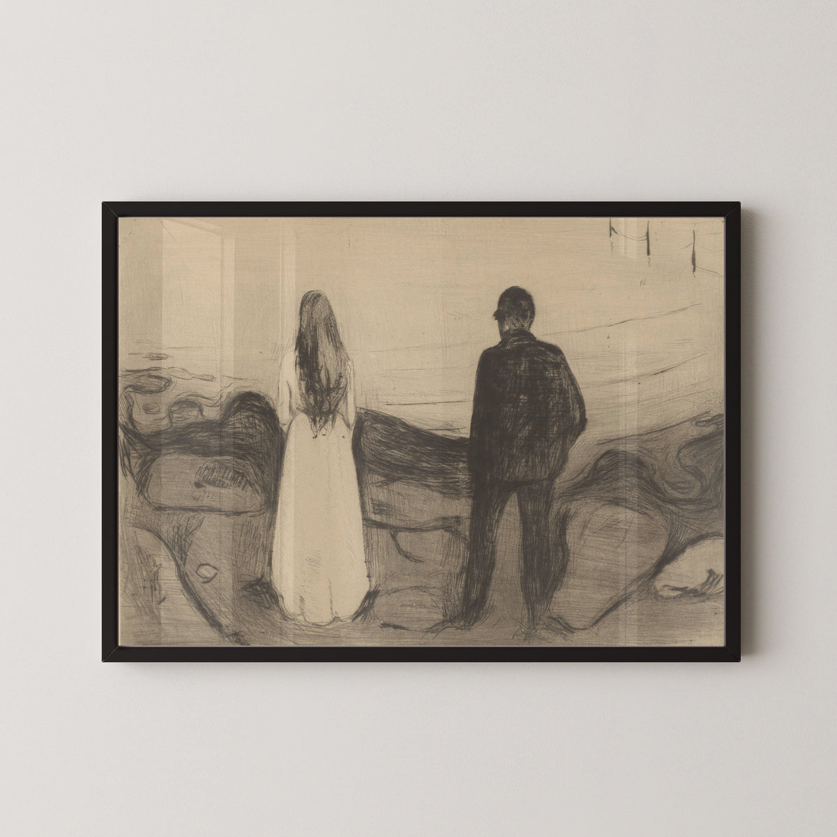 Edvard Munch — Two People (The Lonely Ones) | Expressionist Fine Art Print