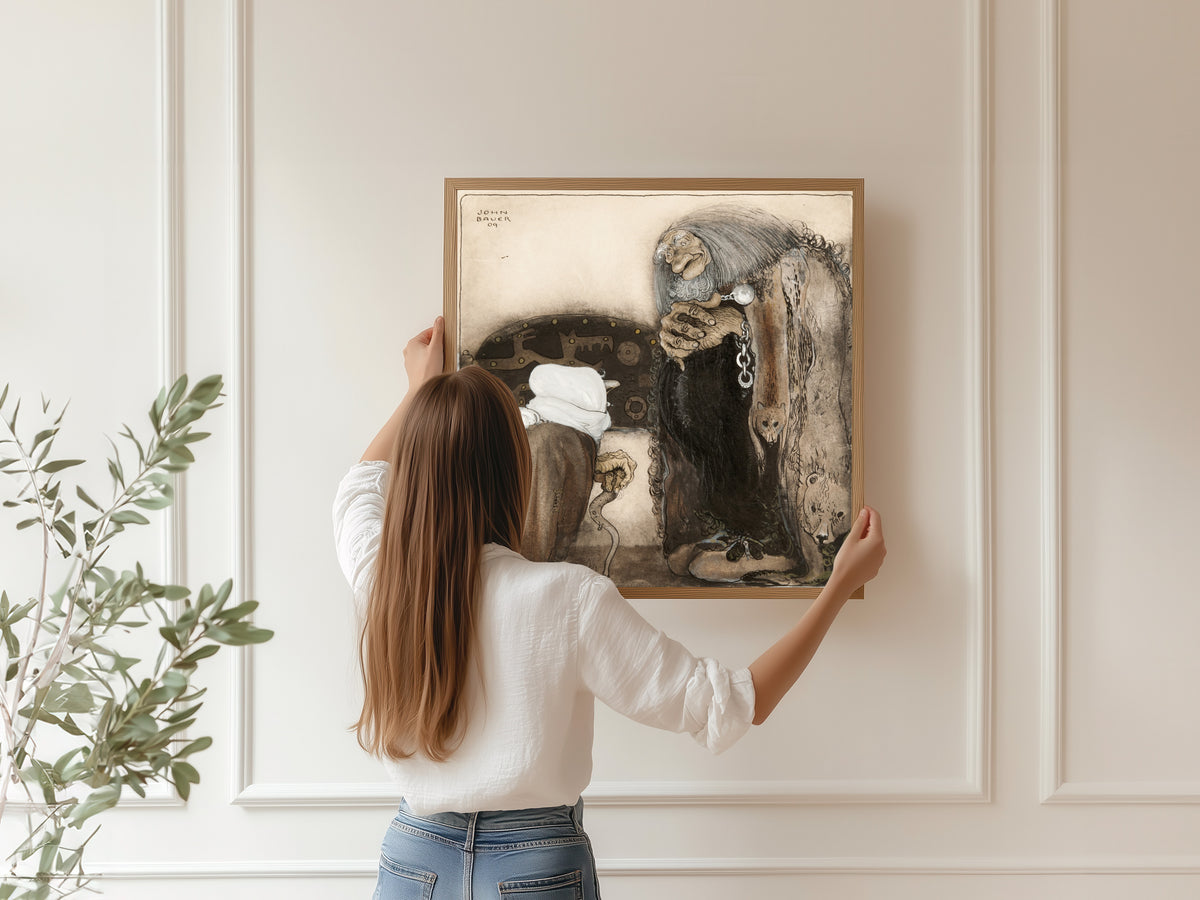 John Bauer — Two Trolls | Fairy Tale Illustration Print