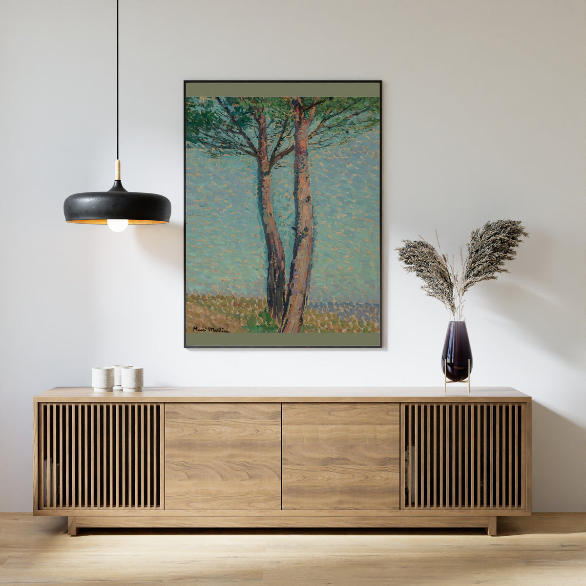 Henri Martin — Un pin | Pointillist Landscape Print