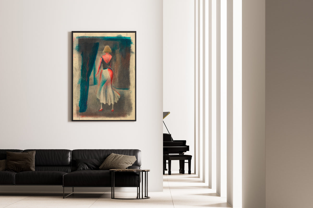 Karl Wiener — Untitled (Female Figure Seen from Behind) | Expressionist Art Print