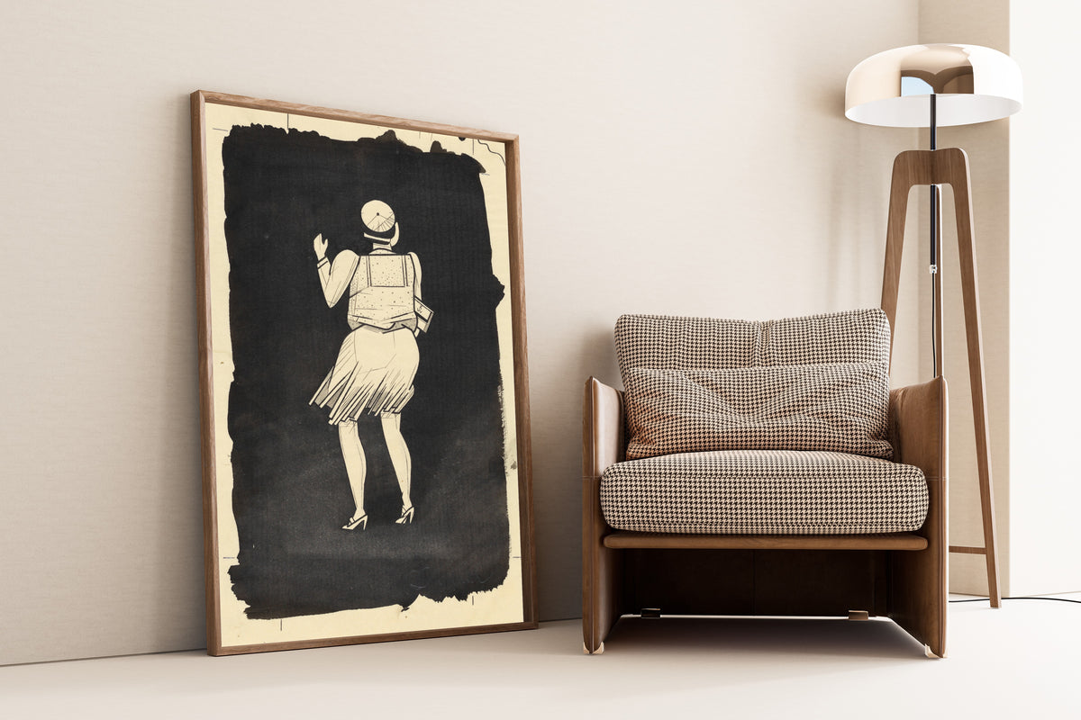 Karl Wiener — Untitled (Female Figure) | Modernist Illustration Print