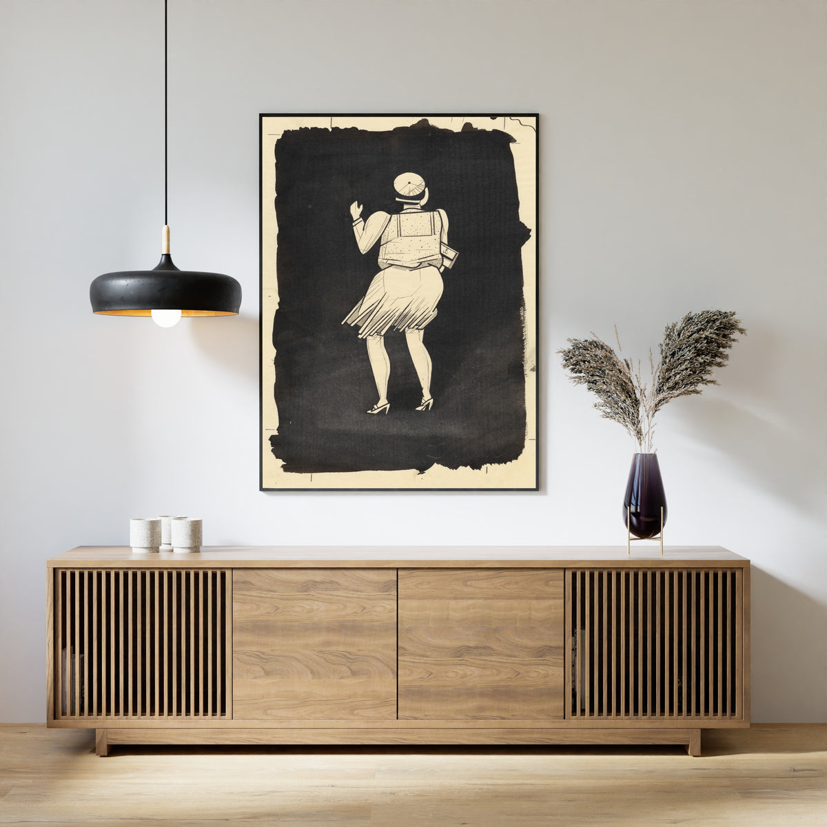 Karl Wiener — Untitled (Female Figure) | Modernist Illustration Print