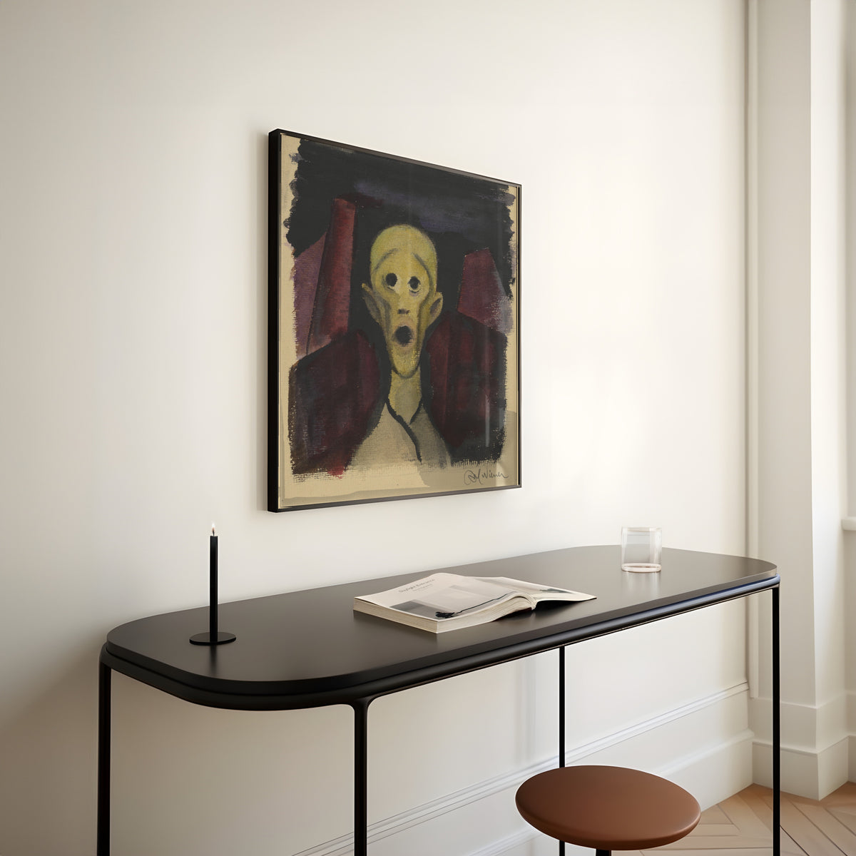 Karl Wiener — Untitled (Open-Mouthed Head) | Expressionist Art Print