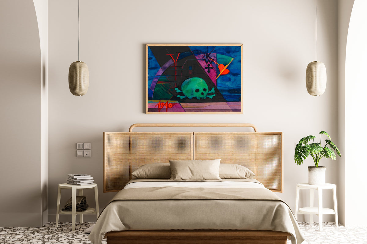 Karl Wiener — Untitled (Skull, Heart and Cross) | Surreal Art Print