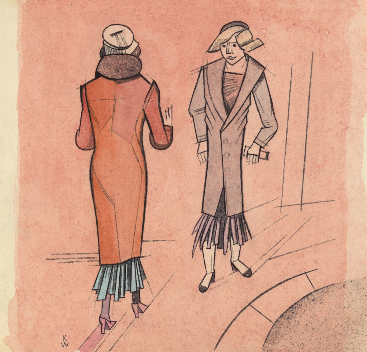 Karl Wiener — Untitled (Two Women II) | Modernist Art Print
