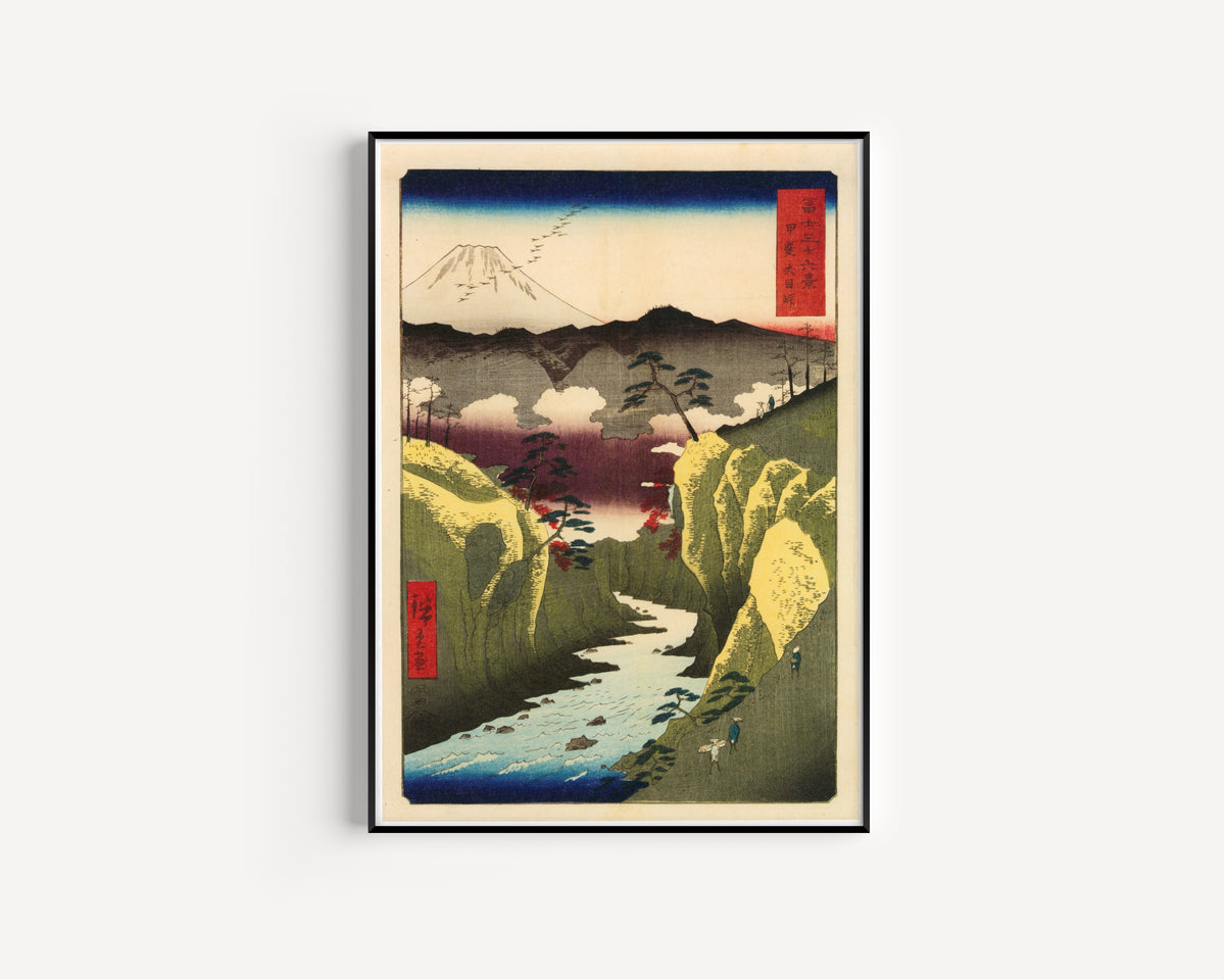 Utagawa Hiroshige — Dog Eye Pass in Kai Province | Japanese Woodblock Print (Ukiyo-e)