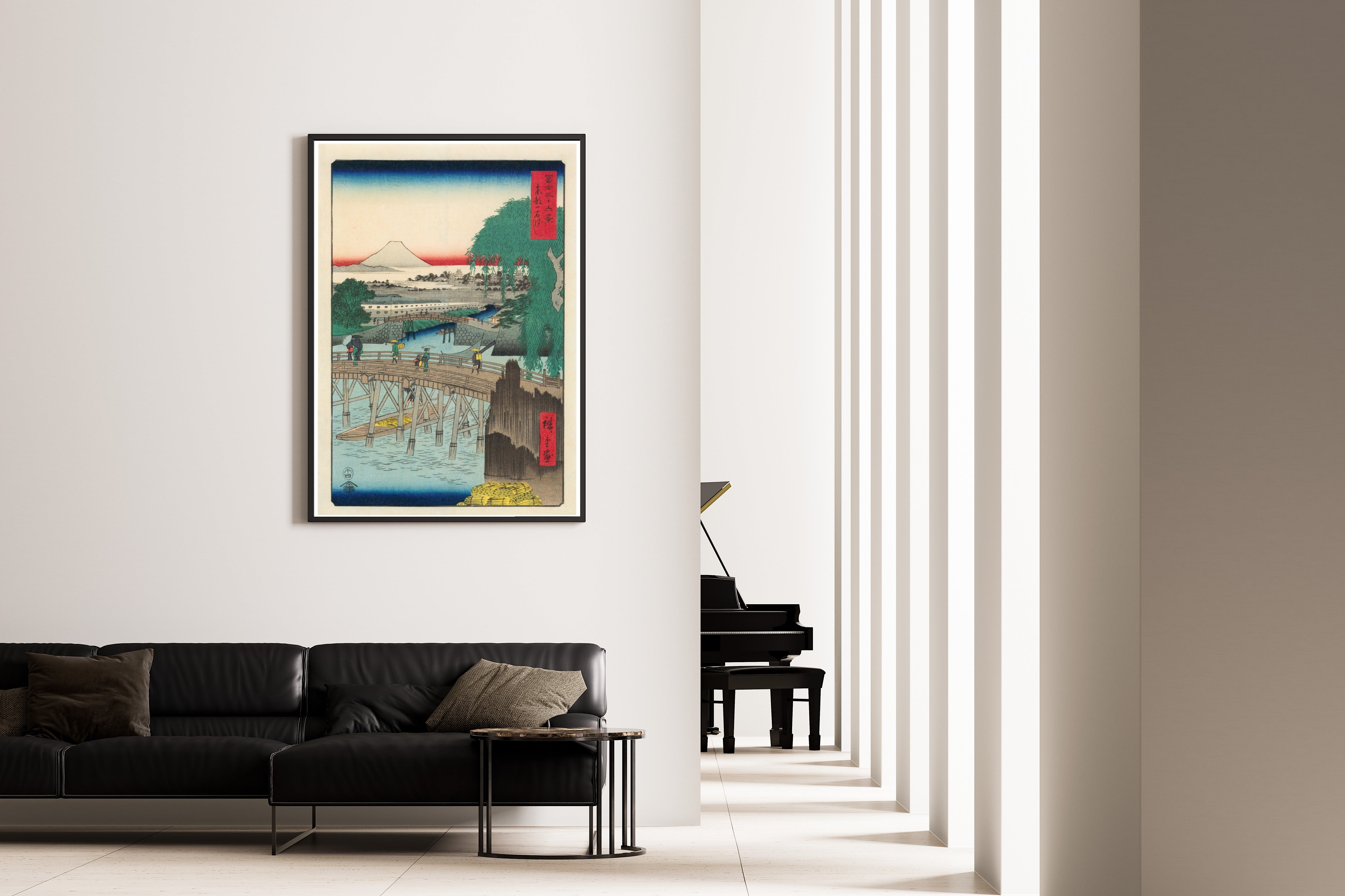 Utagawa Hiroshige — Ichikoku Bridge in the Eastern Capital | Japanese Woodblock Print (Ukiyo-e)