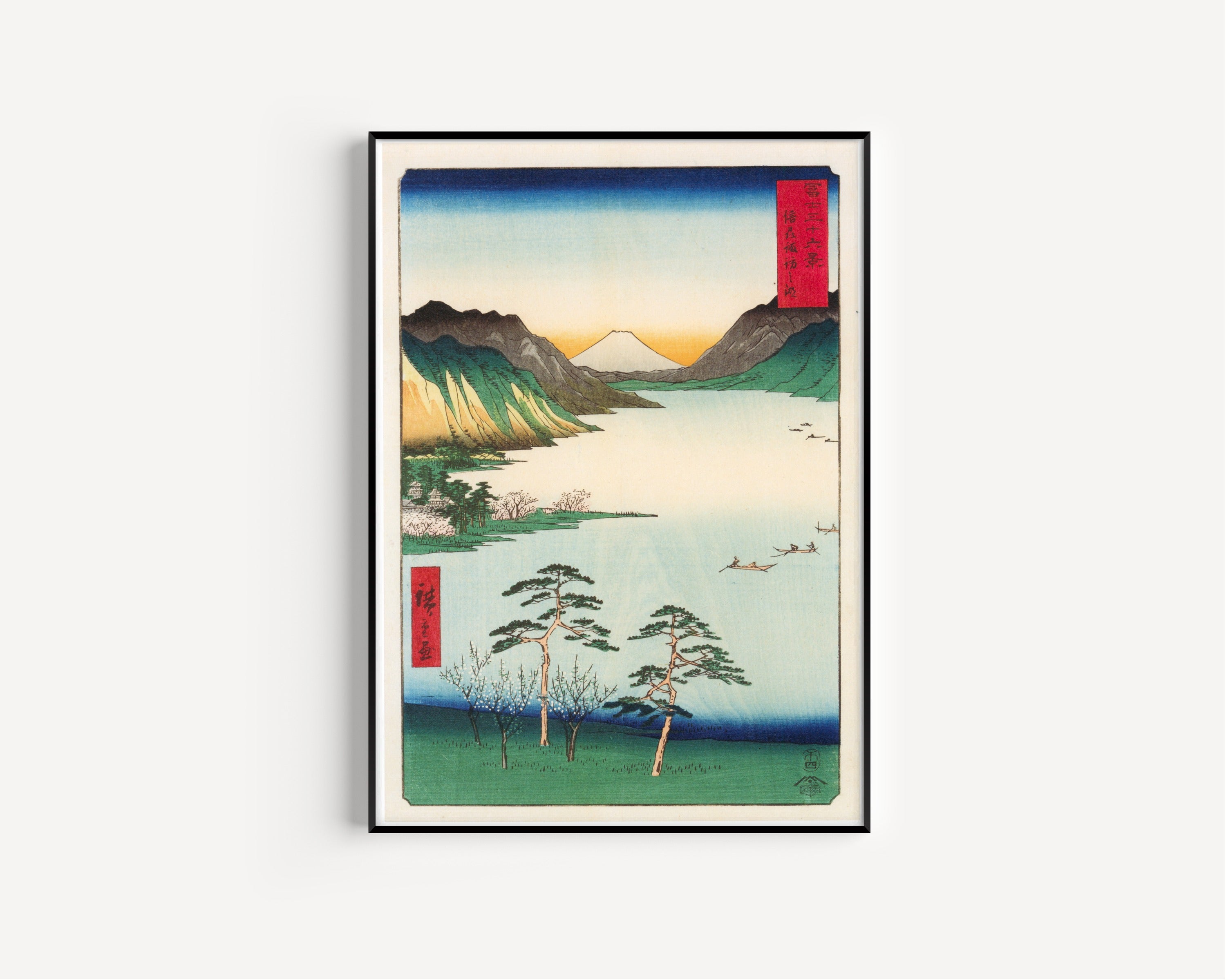 Utagawa Hiroshige — Lake Suwa in Shinano Province | Japanese Woodblock Print (Ukiyo-e)