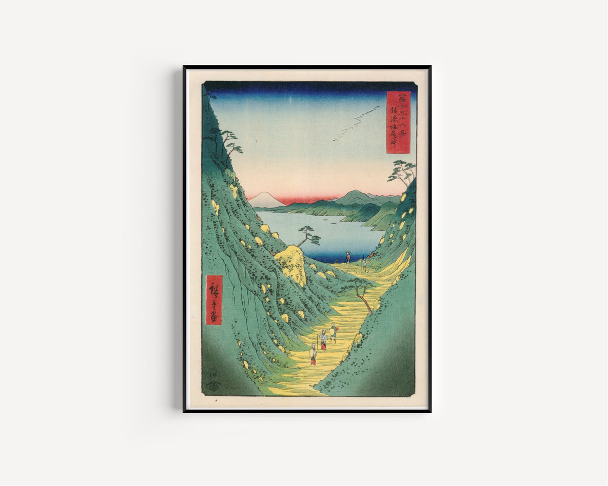 Utagawa Hiroshige — Shiojiri Pass in Shinano Province | Japanese Woodblock Print (Ukiyo-e)