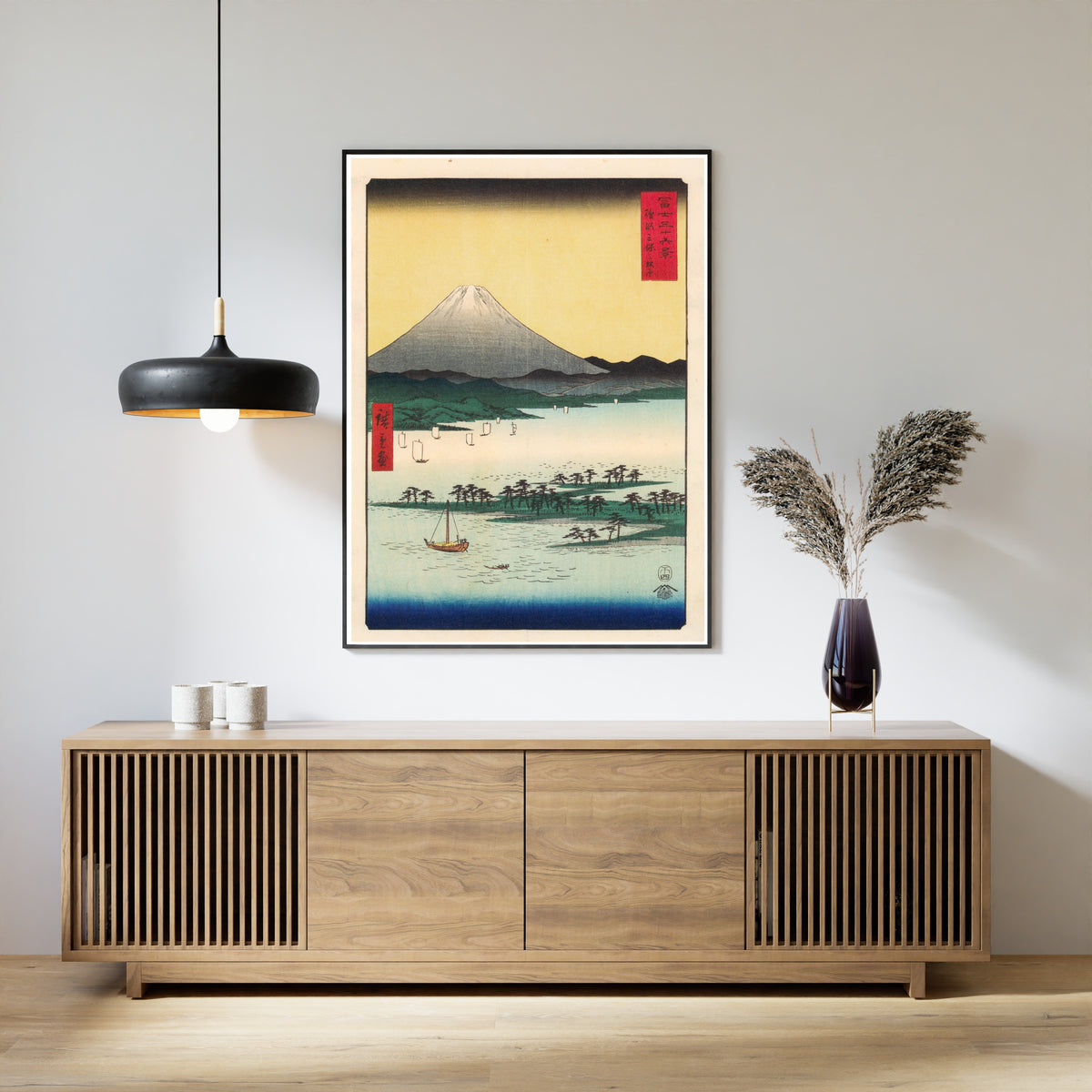 Utagawa Hiroshige — The Pine Forest of Miho in Suruga Province | Japanese Woodblock Print (Ukiyo-e)