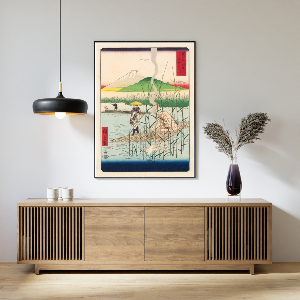 Utagawa Hiroshige — The Sagami River | Japanese Woodblock Print (Ukiyo-e)