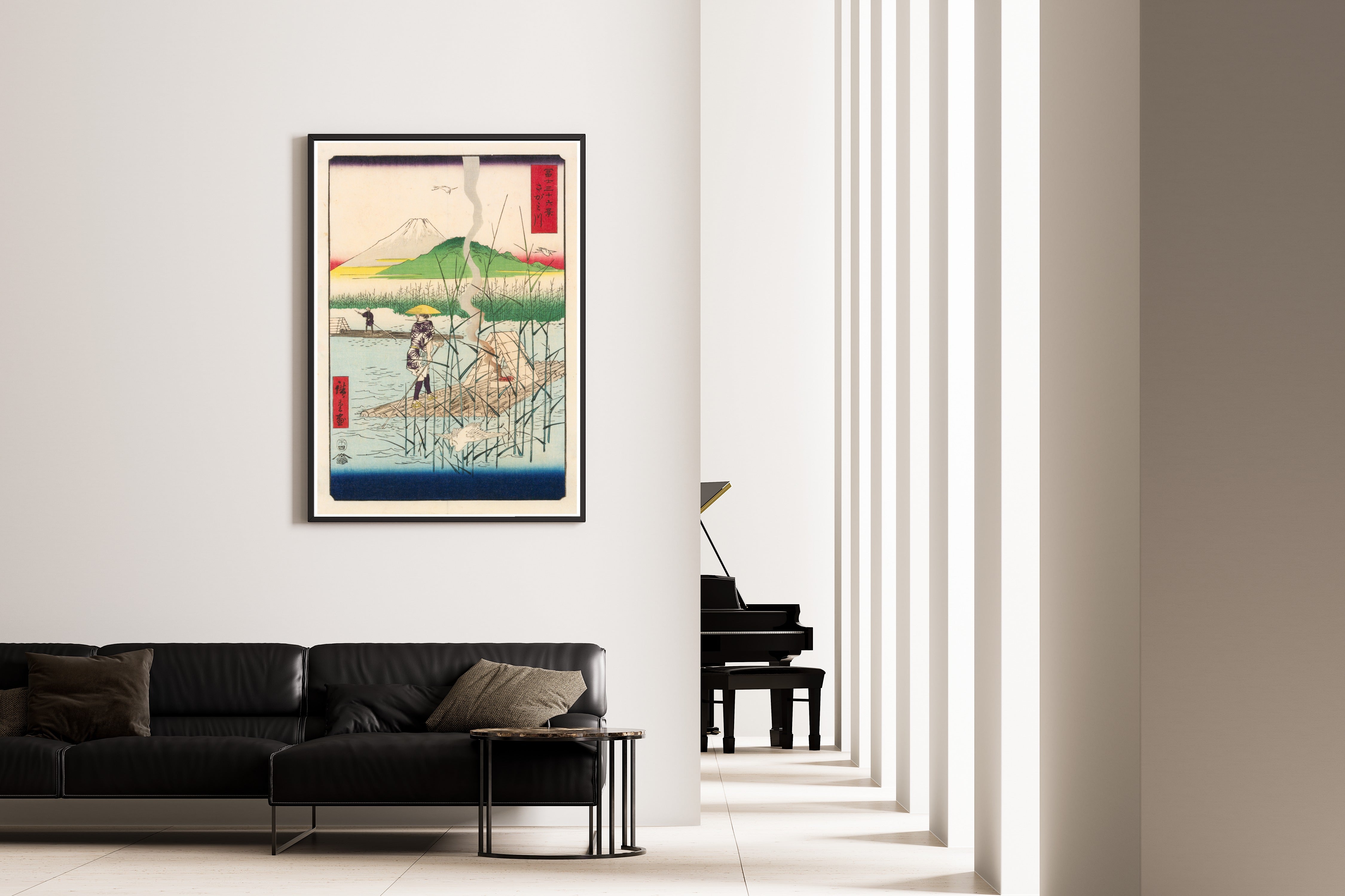 Utagawa Hiroshige — The Sagami River | Japanese Woodblock Print (Ukiyo-e)