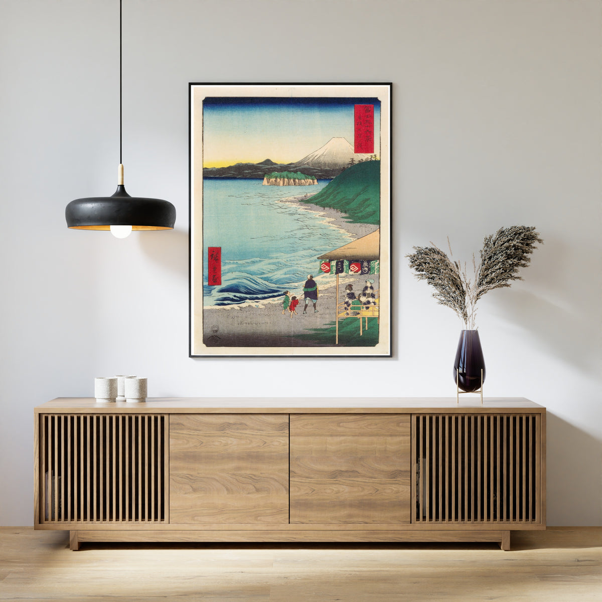 Utagawa Hiroshige — The Seven Ri Beach in Sagami Province | Japanese Woodblock Print (Ukiyo-e)