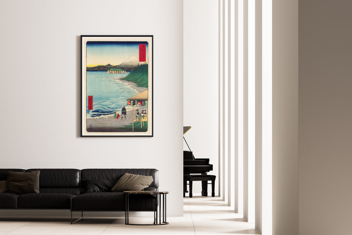 Utagawa Hiroshige — The Seven Ri Beach in Sagami Province | Japanese Woodblock Print (Ukiyo-e)