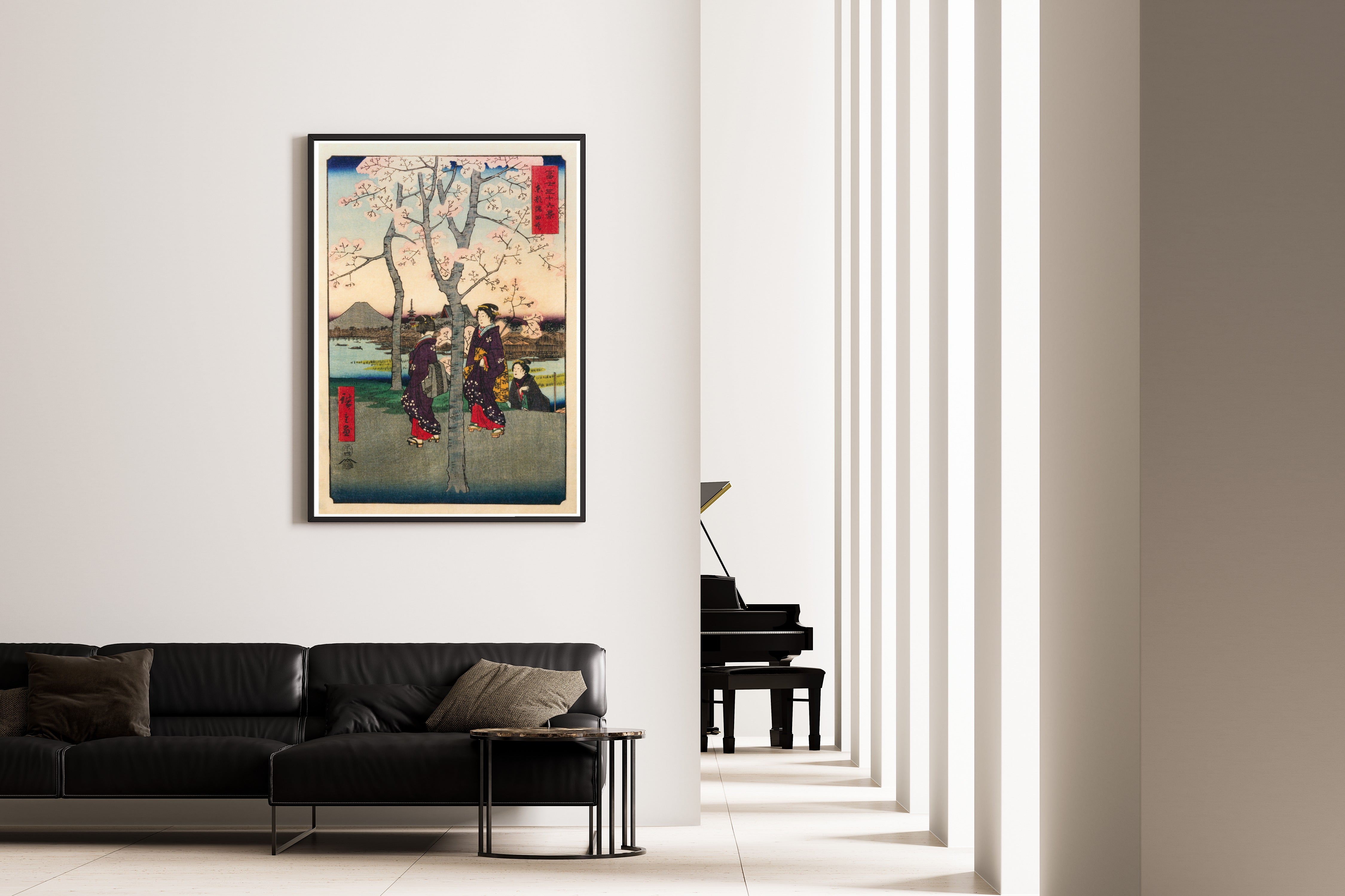 Utagawa Hiroshige — The Sumida Embankment in the Eastern Capital | Japanese Woodblock Print (Ukiyo-e)