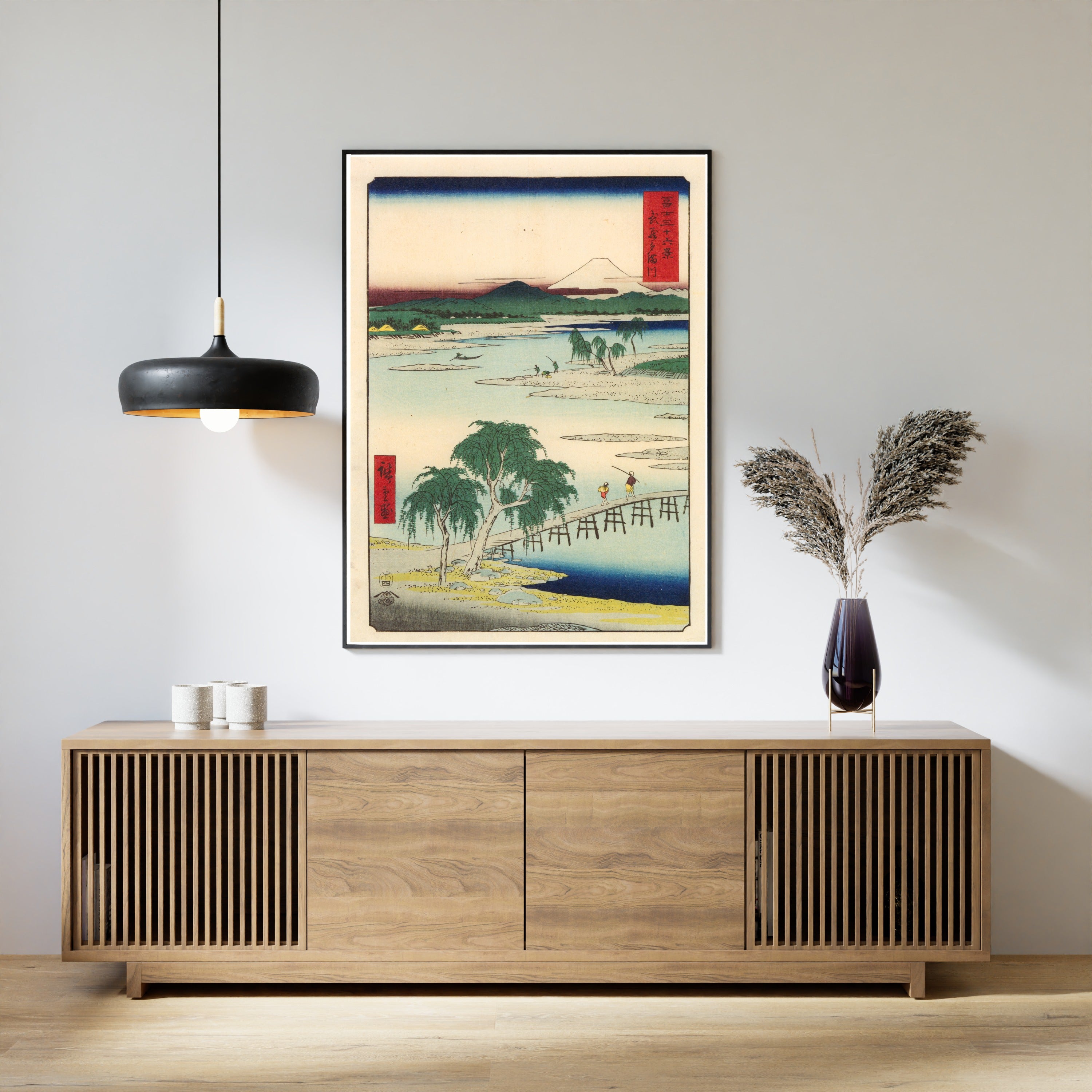 Utagawa Hiroshige — The Tama River in Musashi Province | Japanese Woodblock Print (Ukiyo-e)