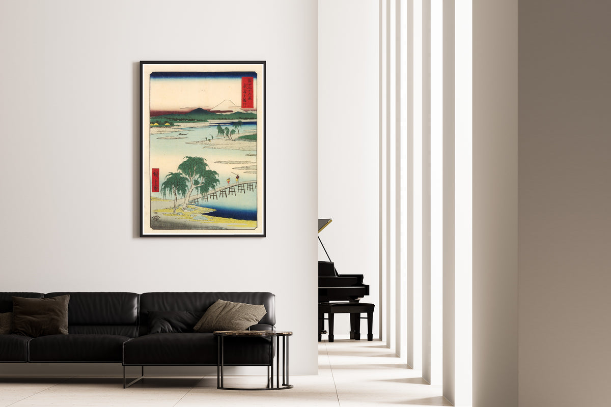Utagawa Hiroshige — The Tama River in Musashi Province | Japanese Woodblock Print (Ukiyo-e)