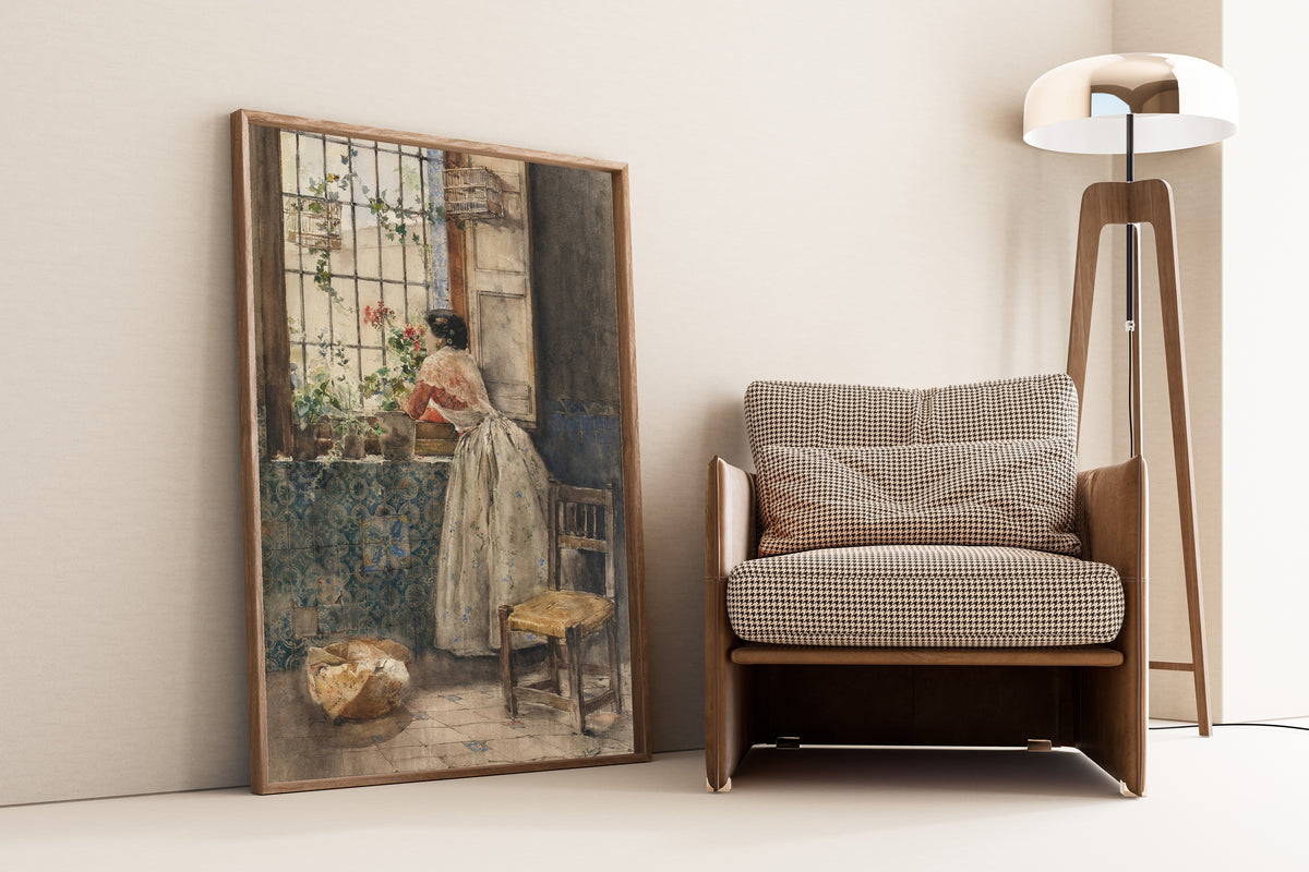 Joaquín Sorolla — Valencian Woman at the Window Grille (Valenciana a la reja) | Fine Art Print