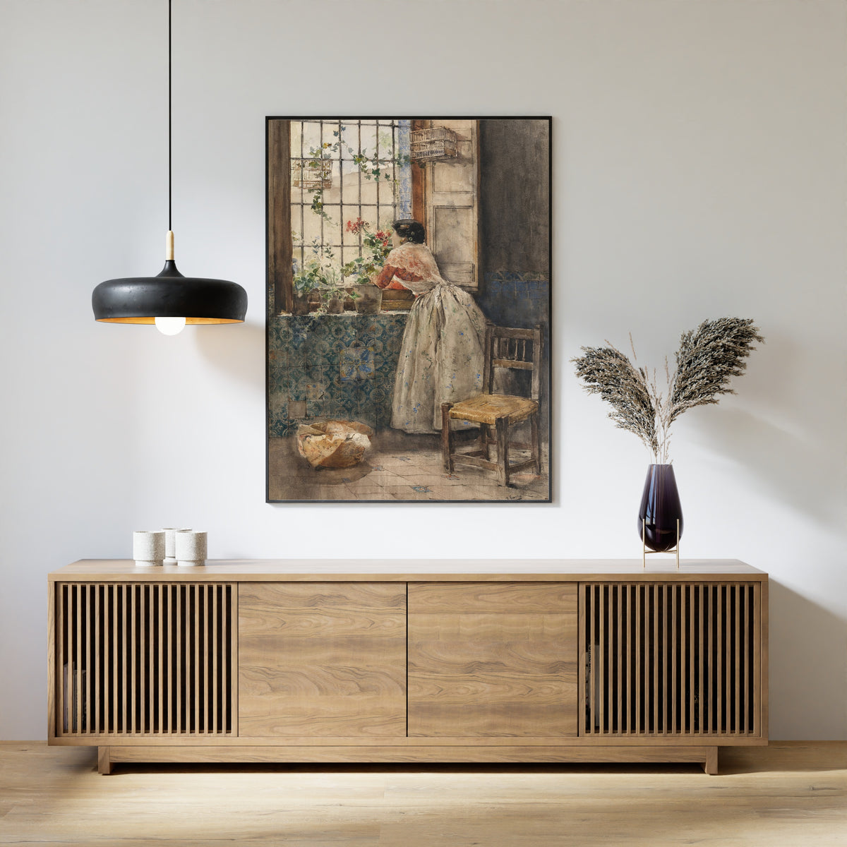 Joaquín Sorolla — Valencian Woman at the Window Grille (Valenciana a la reja) | Fine Art Print