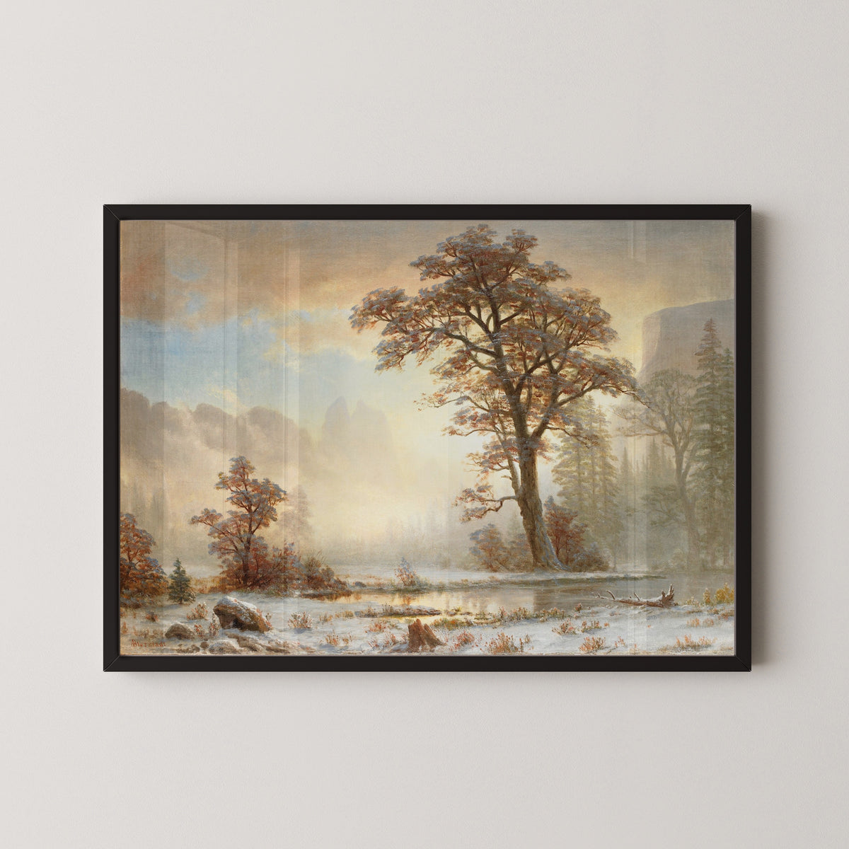 Albert Bierstadt — Valley of the Yosemite — First Snowfall of the Year | Landscape Fine Art Print
