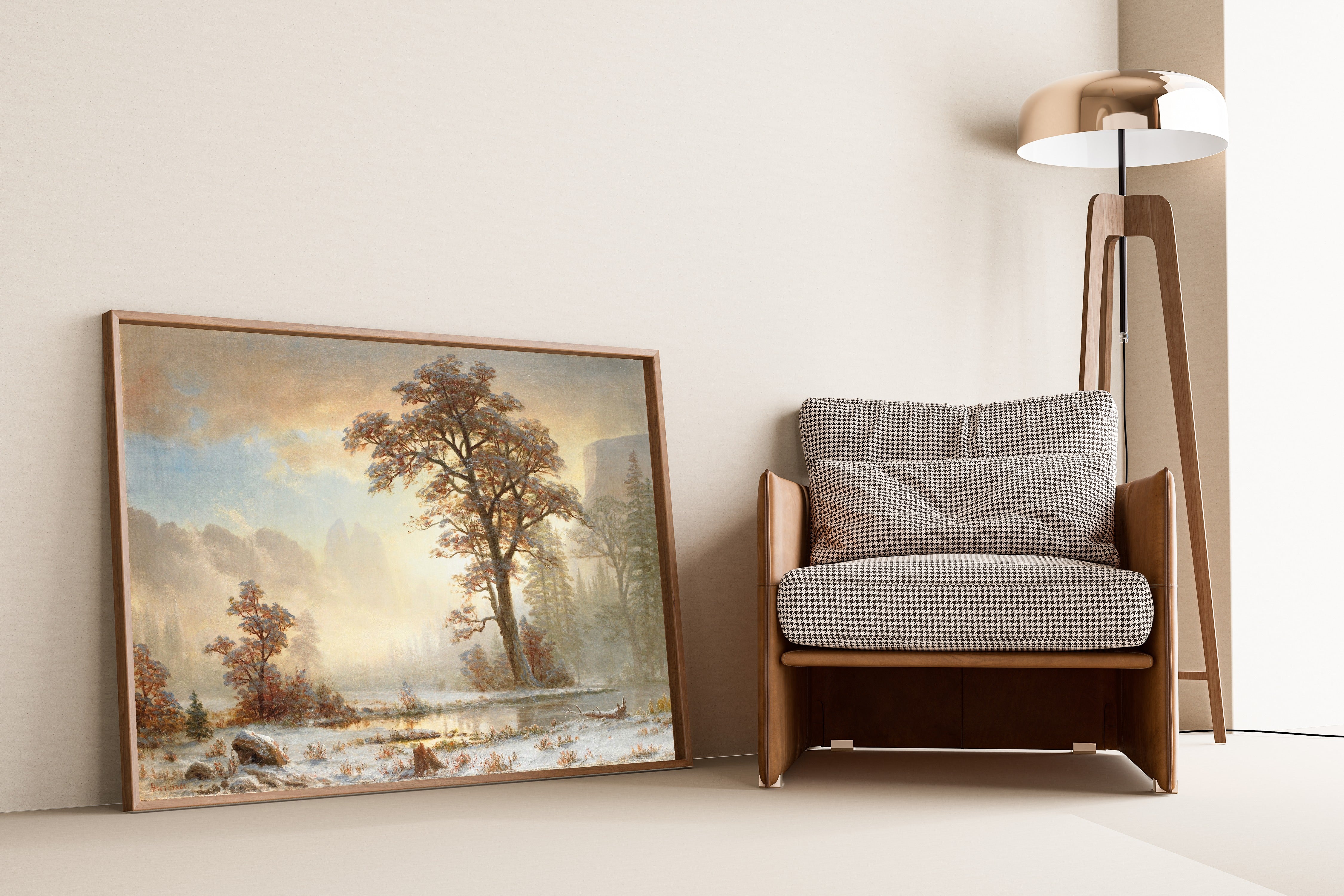 Albert Bierstadt — Valley of the Yosemite — First Snowfall of the Year | Landscape Fine Art Print