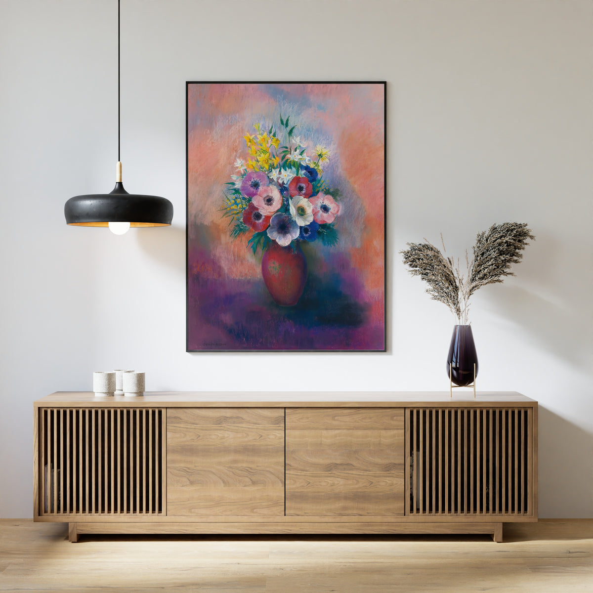Odilon Redon — Vase of Anemones | Symbolist Art Print