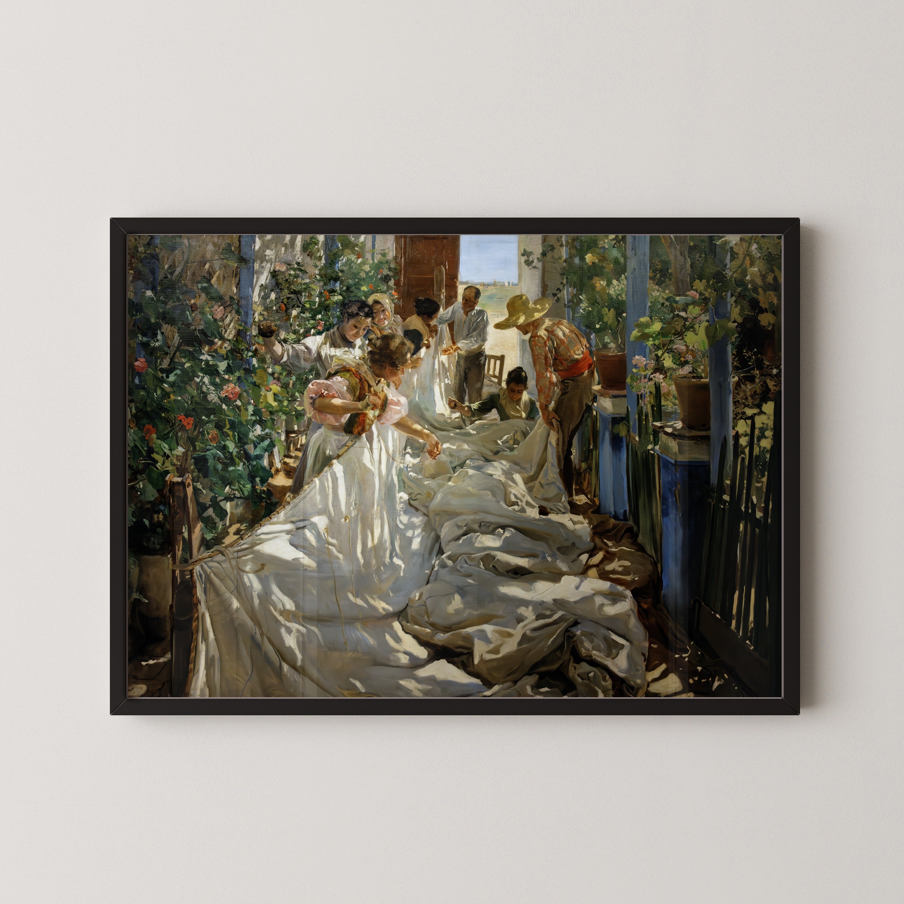 Joaquín Sorolla — Sewing the Sail | Fine Art Print