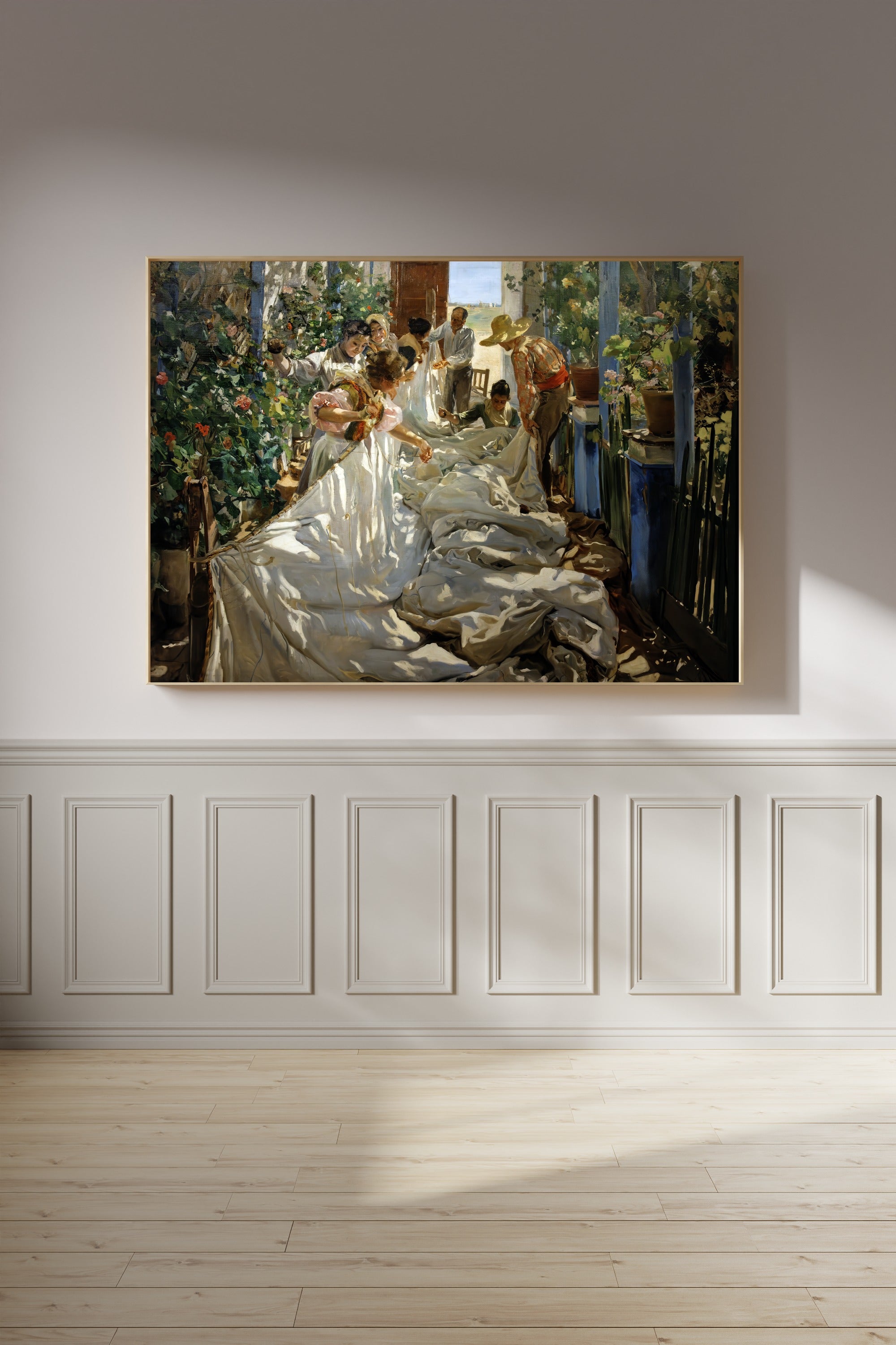 Joaquín Sorolla — Sewing the Sail | Fine Art Print