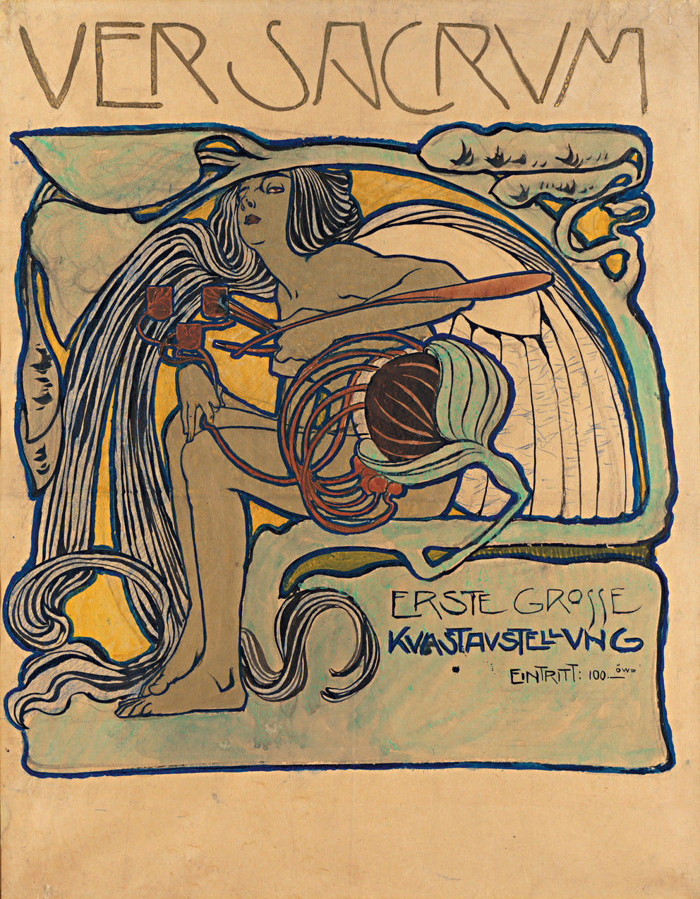 Koloman Moser — Ver Sacrum cover, Erste Grosse Kunstausstellung | Fine Art Print