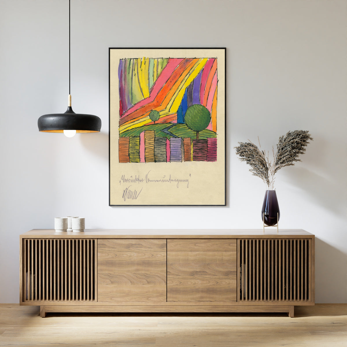 Karl Wiener — Verrückter Sonnenuntergang (Crazy Sunset) | Modernist Landscape Print
