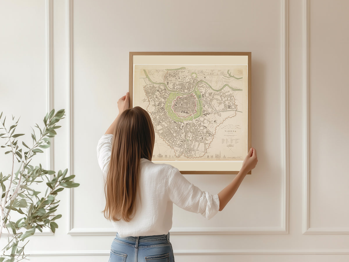 Society for the Diffusion of Useful Knowledge — Vienna | Antique City Plan Print