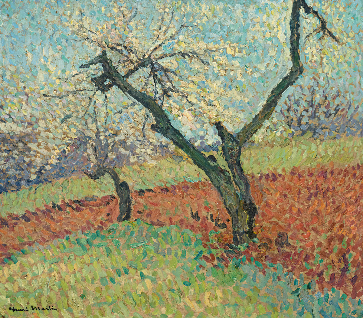 Henri Martin — Vieux pruniers | Pointillist Landscape Print