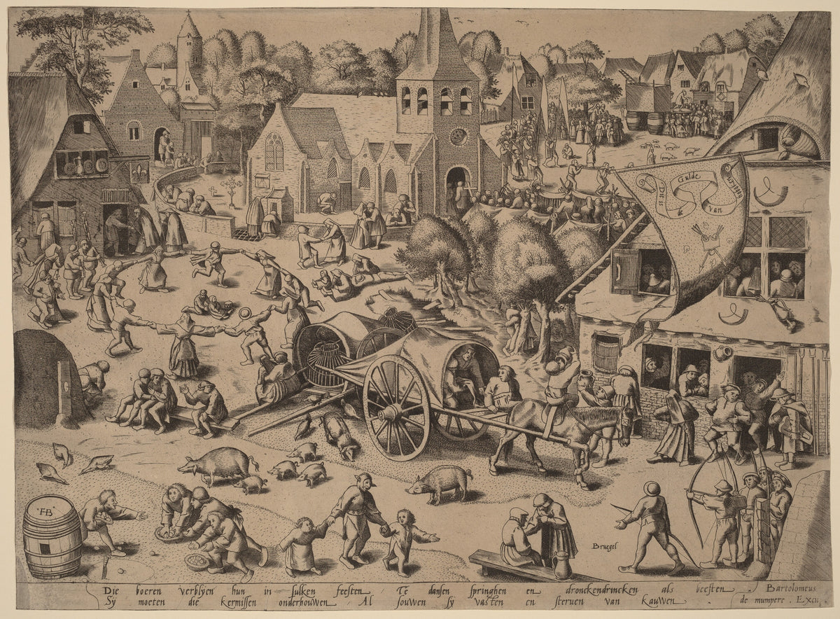 Pieter Bruegel the Elder — Village Fair at Hoboken | Engraving Print