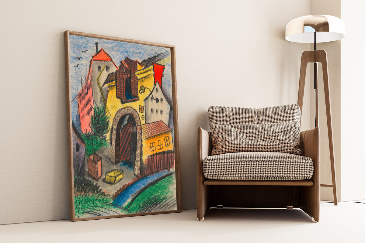 Karl Wiener — Vorstadt VII (Suburb VII) | Expressionist Art Print