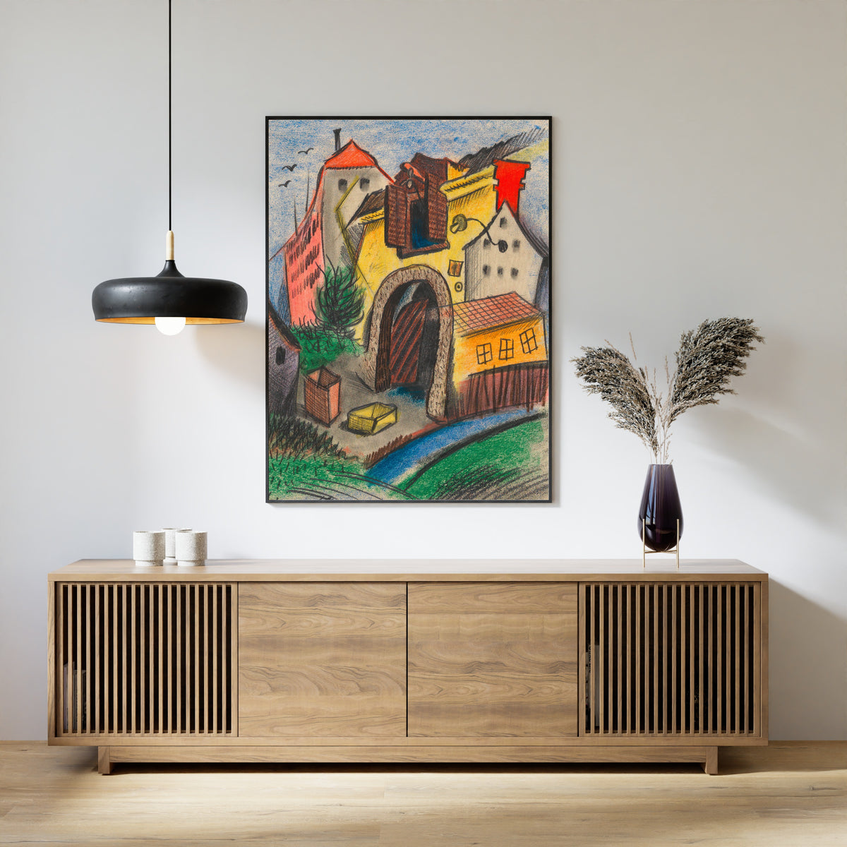 Karl Wiener — Vorstadt VII (Suburb VII) | Expressionist Art Print
