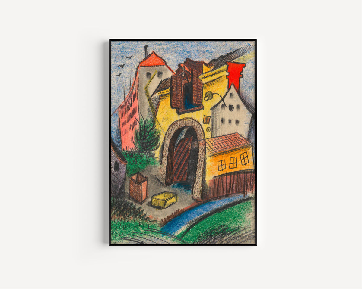 Karl Wiener — Vorstadt VII (Suburb VII) | Expressionist Art Print